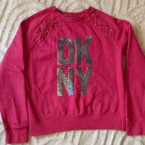 DKNY Fuchsia Sweatshirt with Sparkle Logo